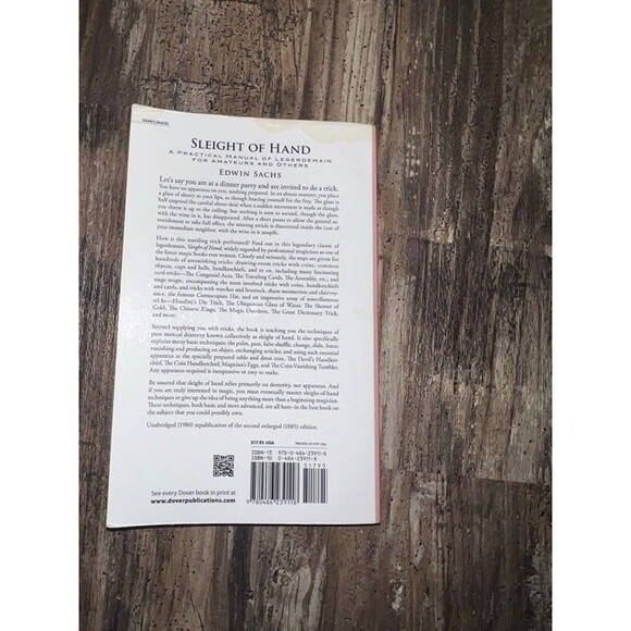 Dover Publications Sleight of Hand Book by Edwin Sachs magic book rare - Picture 4 of 6